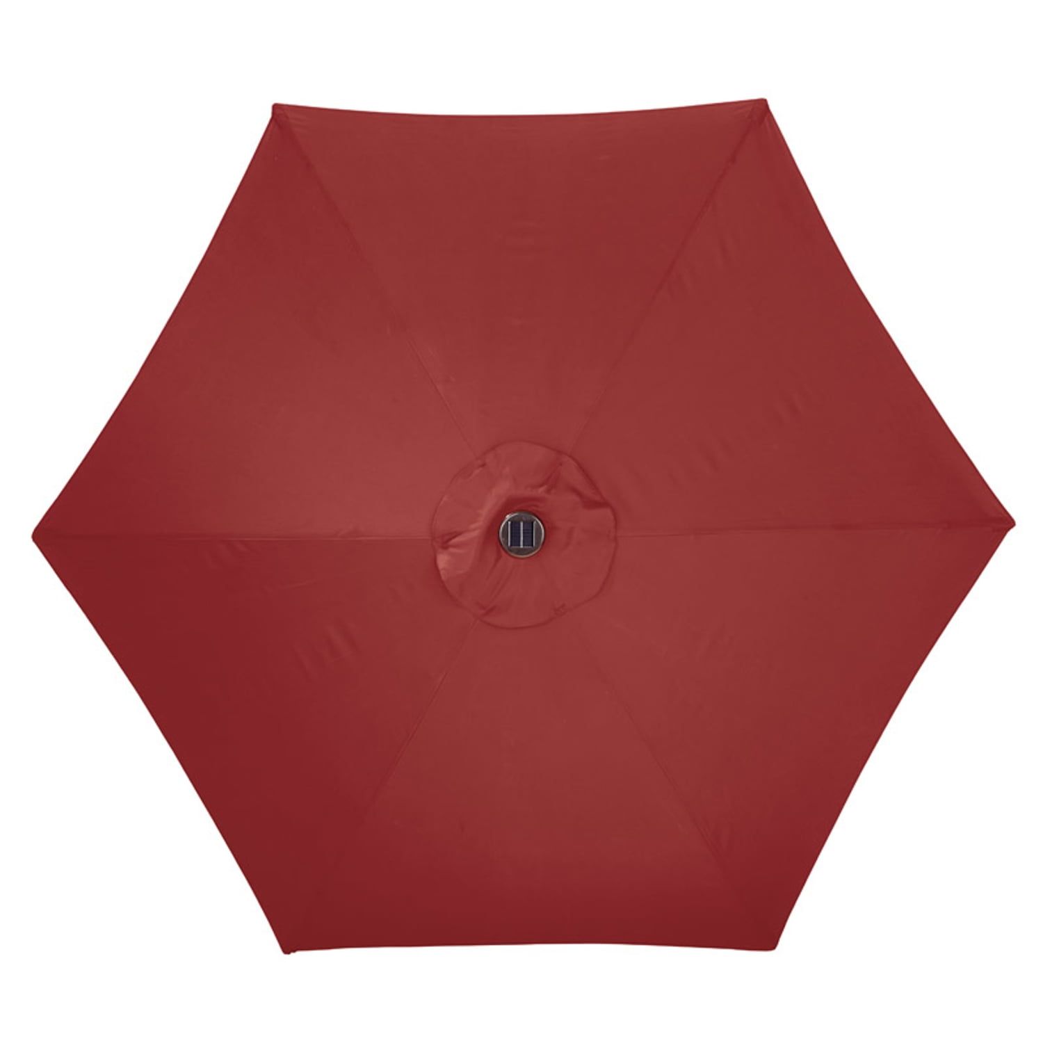 Living Accents 9 ft. Red Tiltable Steel Market Umbrella