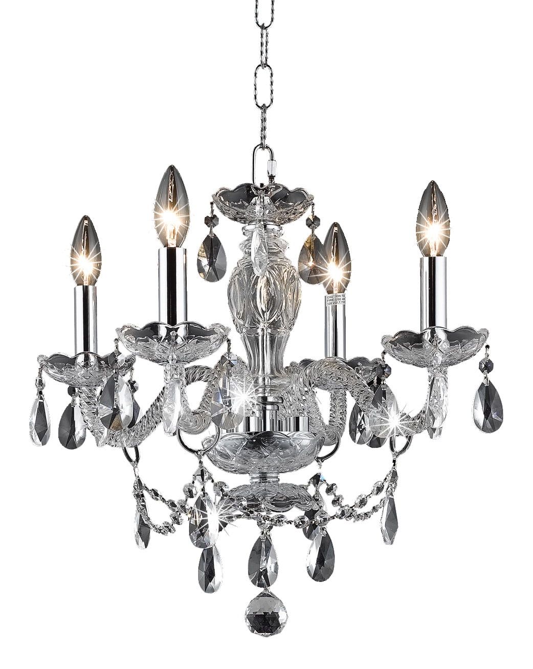 Elle Crystal Chrome 4-Light Mini Chandelier Pendant