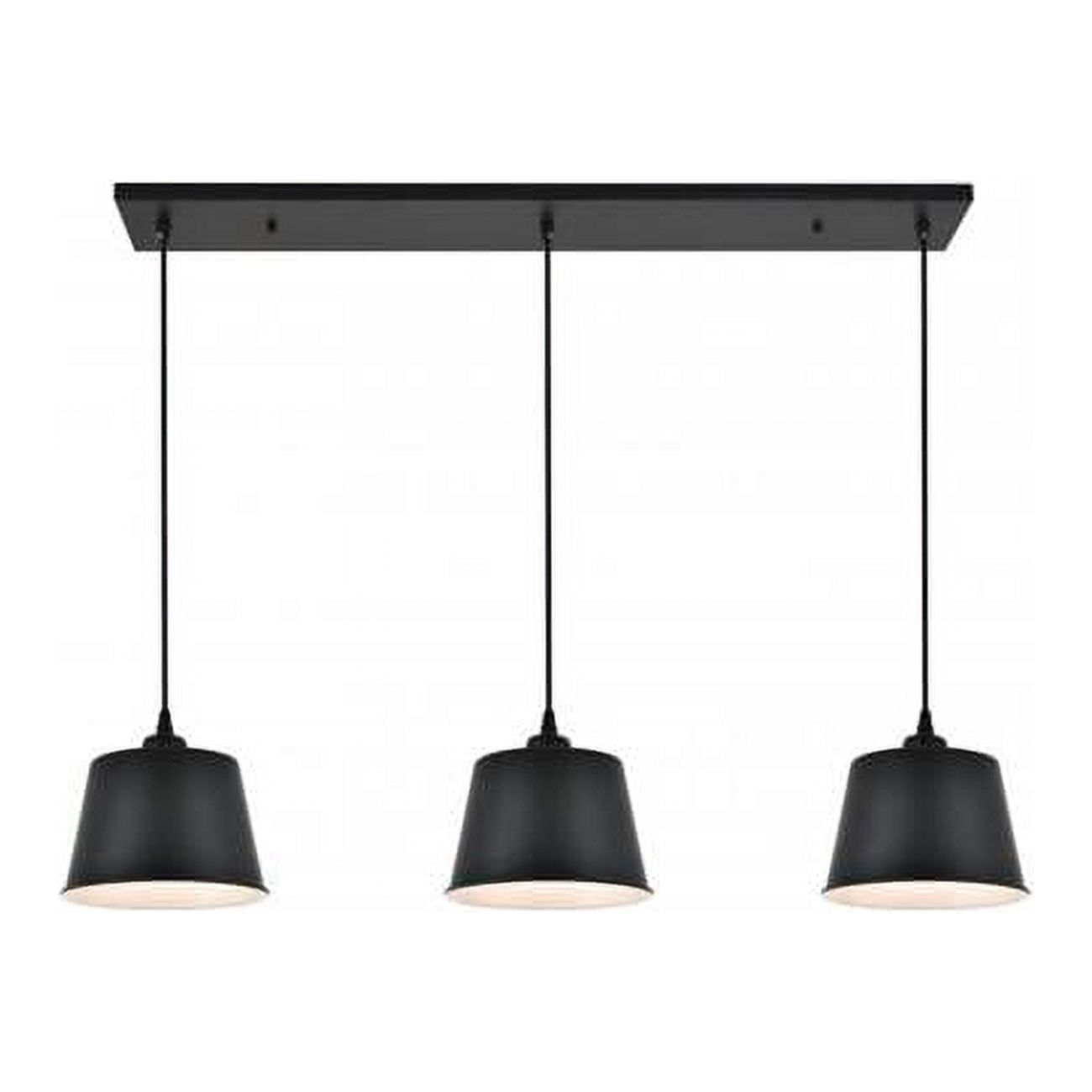 Nota Black Drum 3-Light Adjustable Pendant