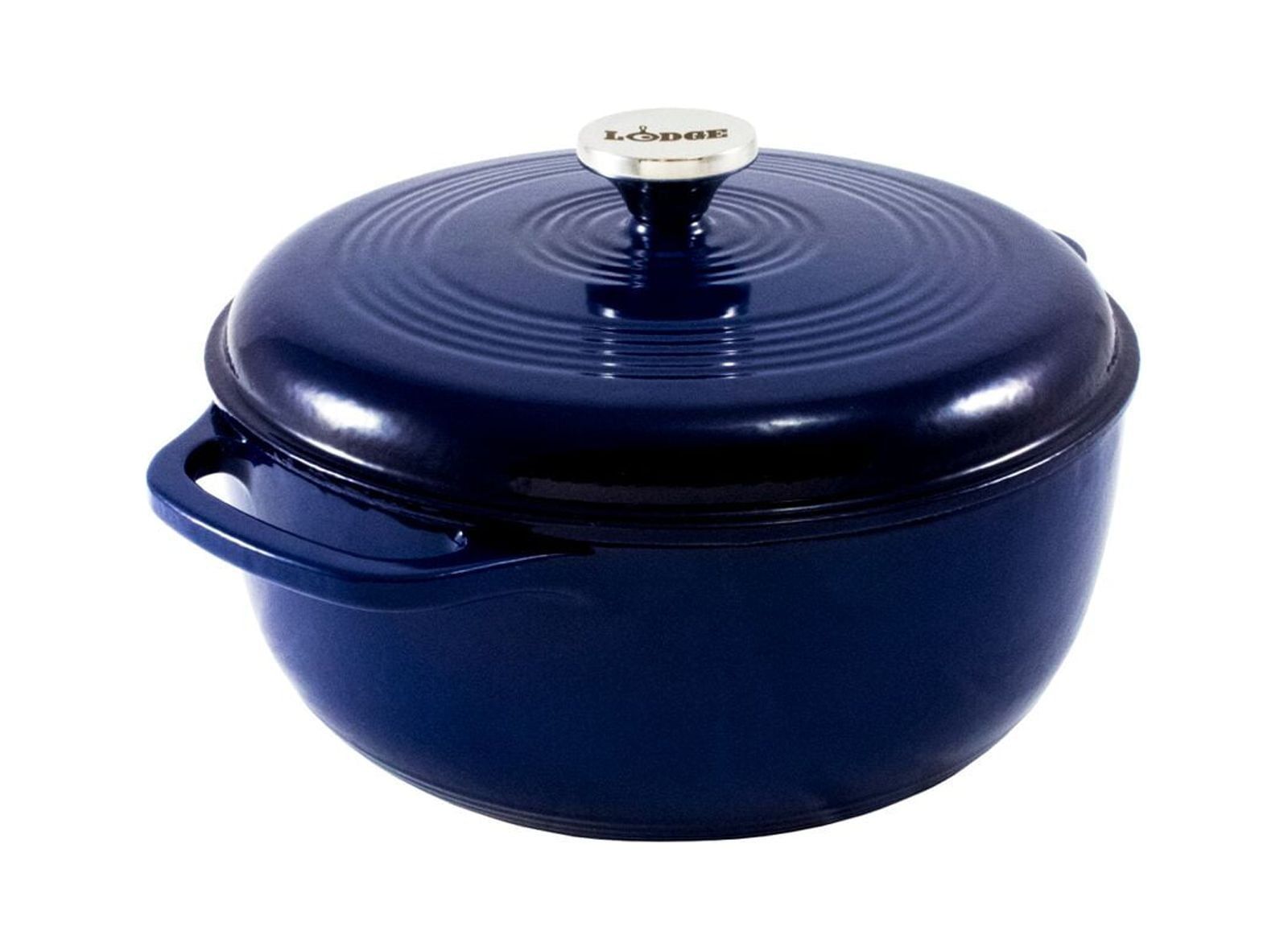 Indigo Enameled Cast Iron 6 Quart Dutch Oven