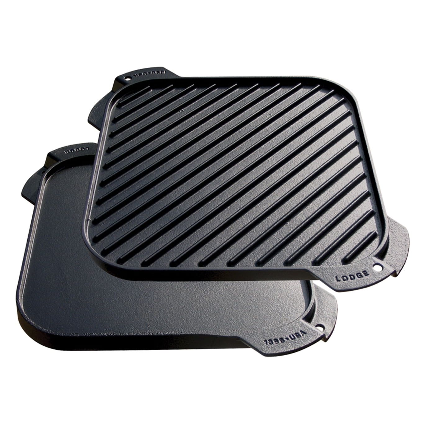 Lodge 10.5" Black Cast Iron Reversible Grill Griddle