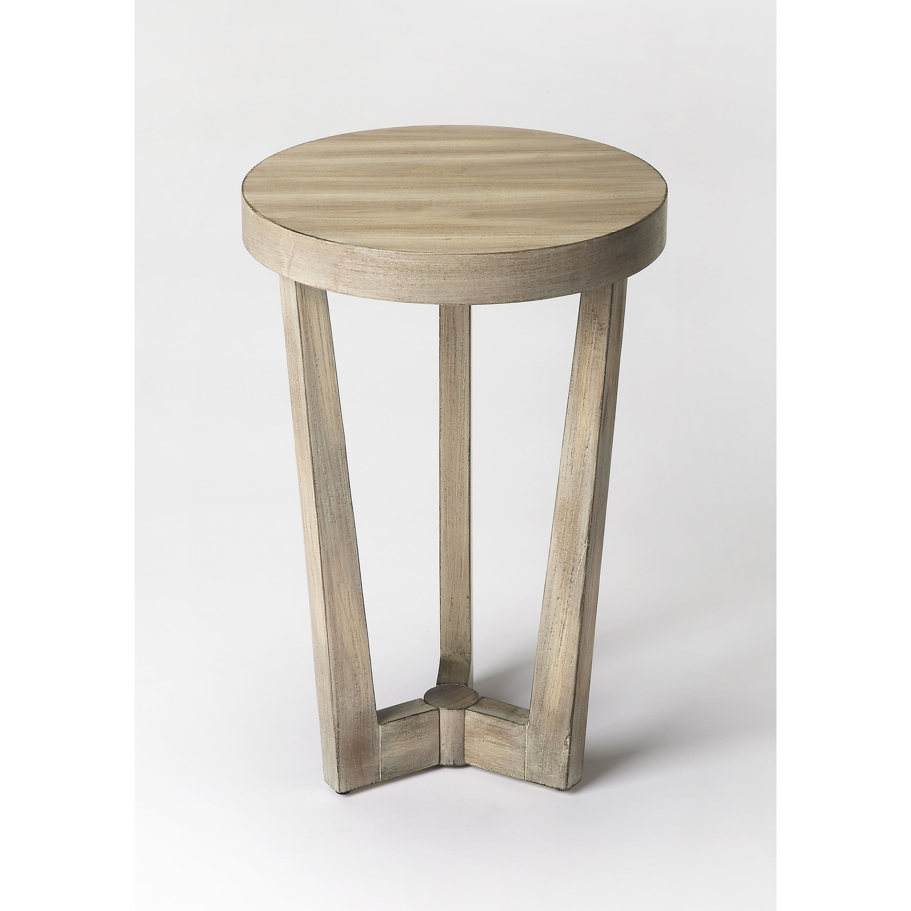 Modern Loft Aphra 78" Round Driftwood Finish End Table