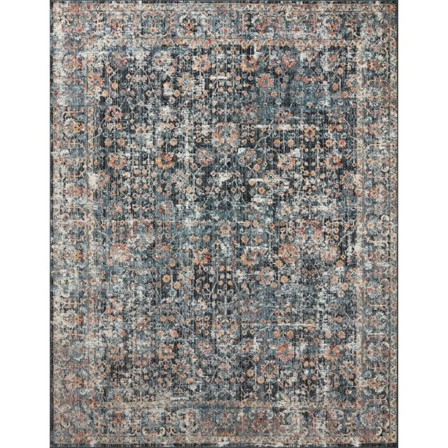 Handmade Blue Synthetic Stain-Resistant 7'-10" x 10' Area Rug