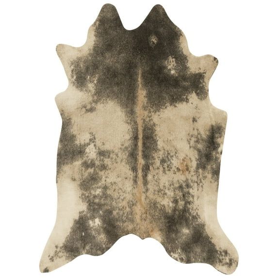 Grand Canyon Faux Cowhide Beige and Ash Rectangular Rug