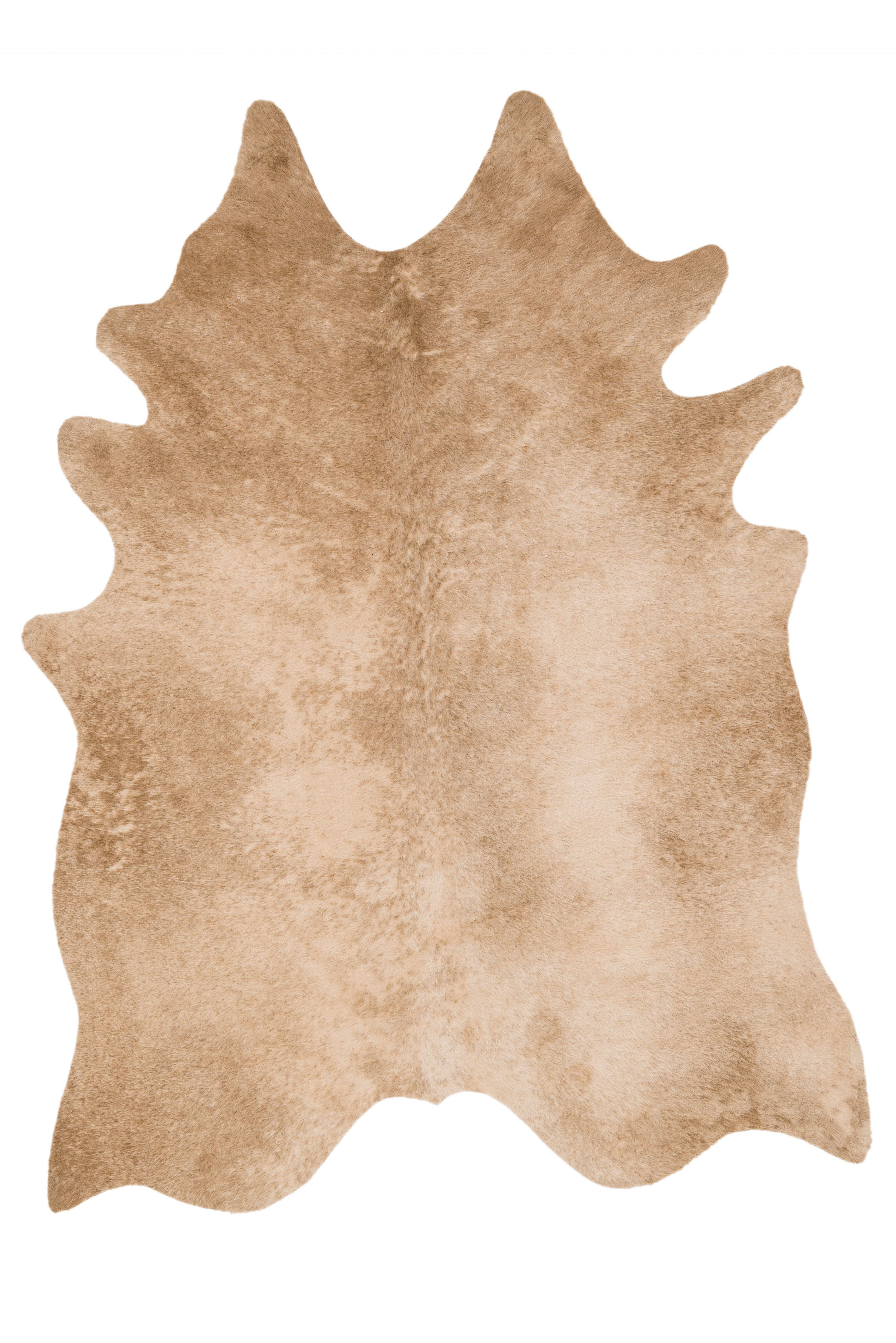 Canyon Luxe Tan Cowhide-Inspired Rectangular Rug