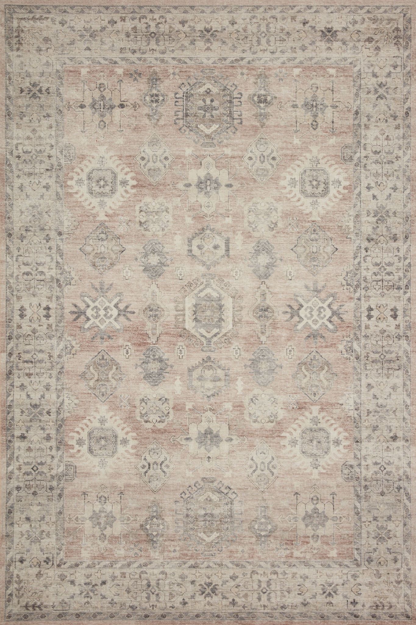 Gray Square Easy Care Synthetic Accent Rug