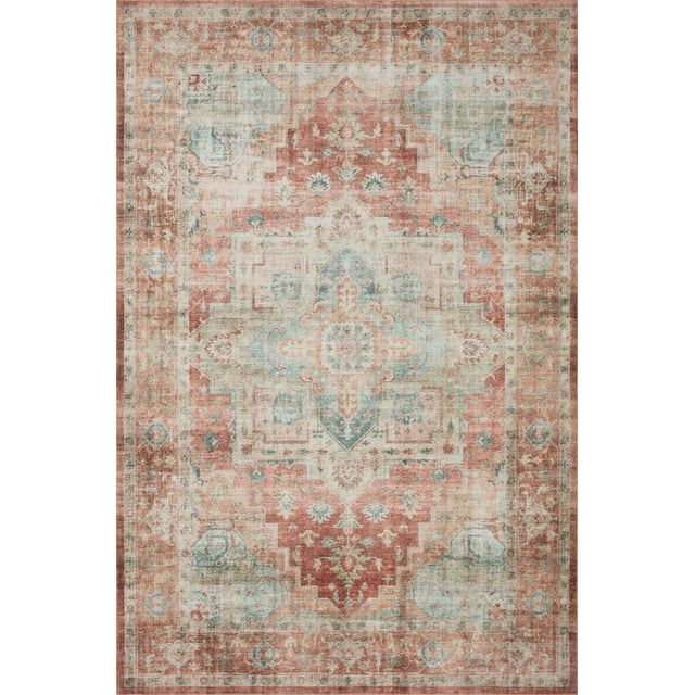 Handmade Braided Blue Medallion Synthetic Area Rug, 27" x 45"
