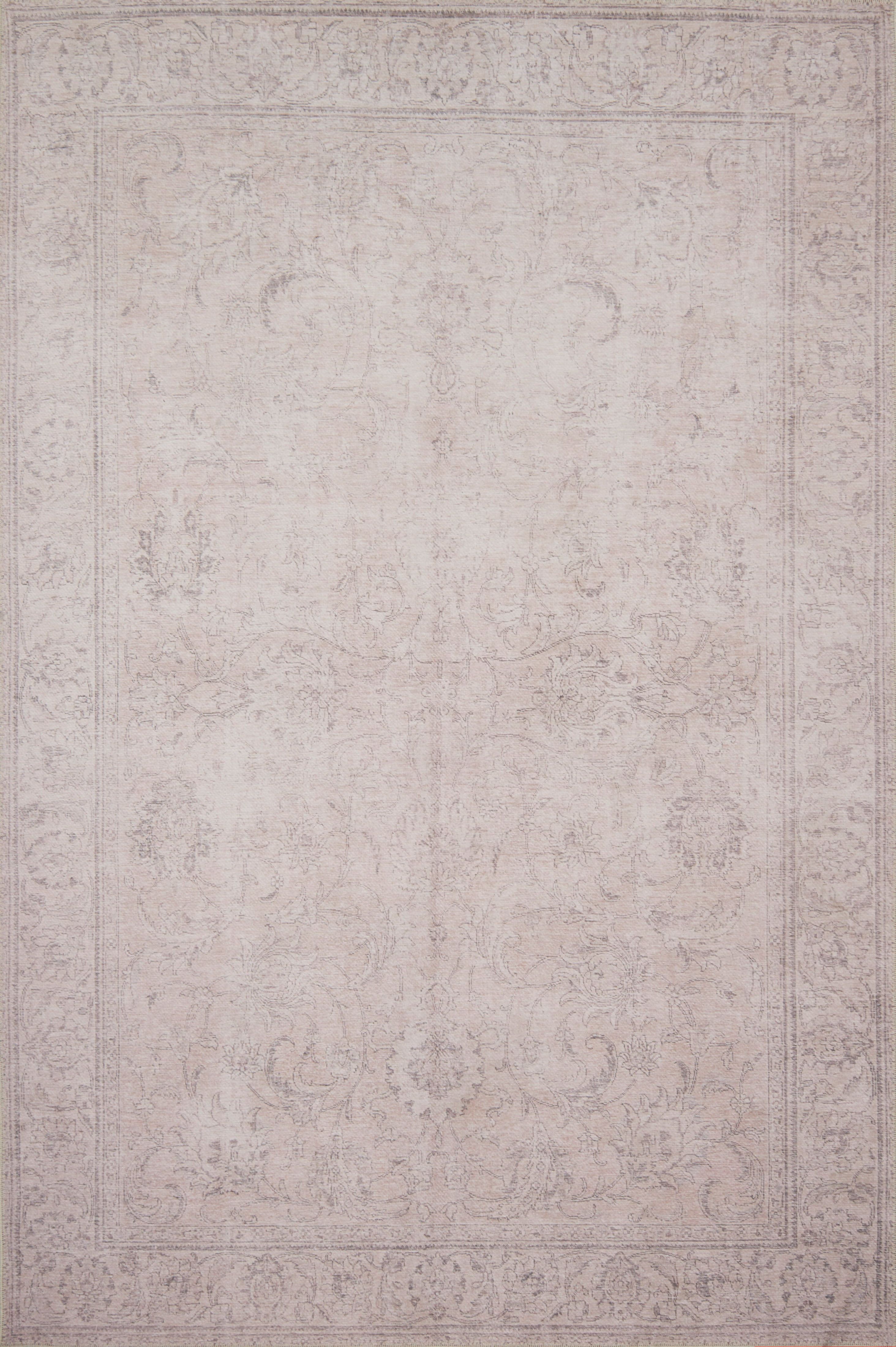 Elegant Sand Oriental 5' x 7'6" Reversible Polyester Area Rug