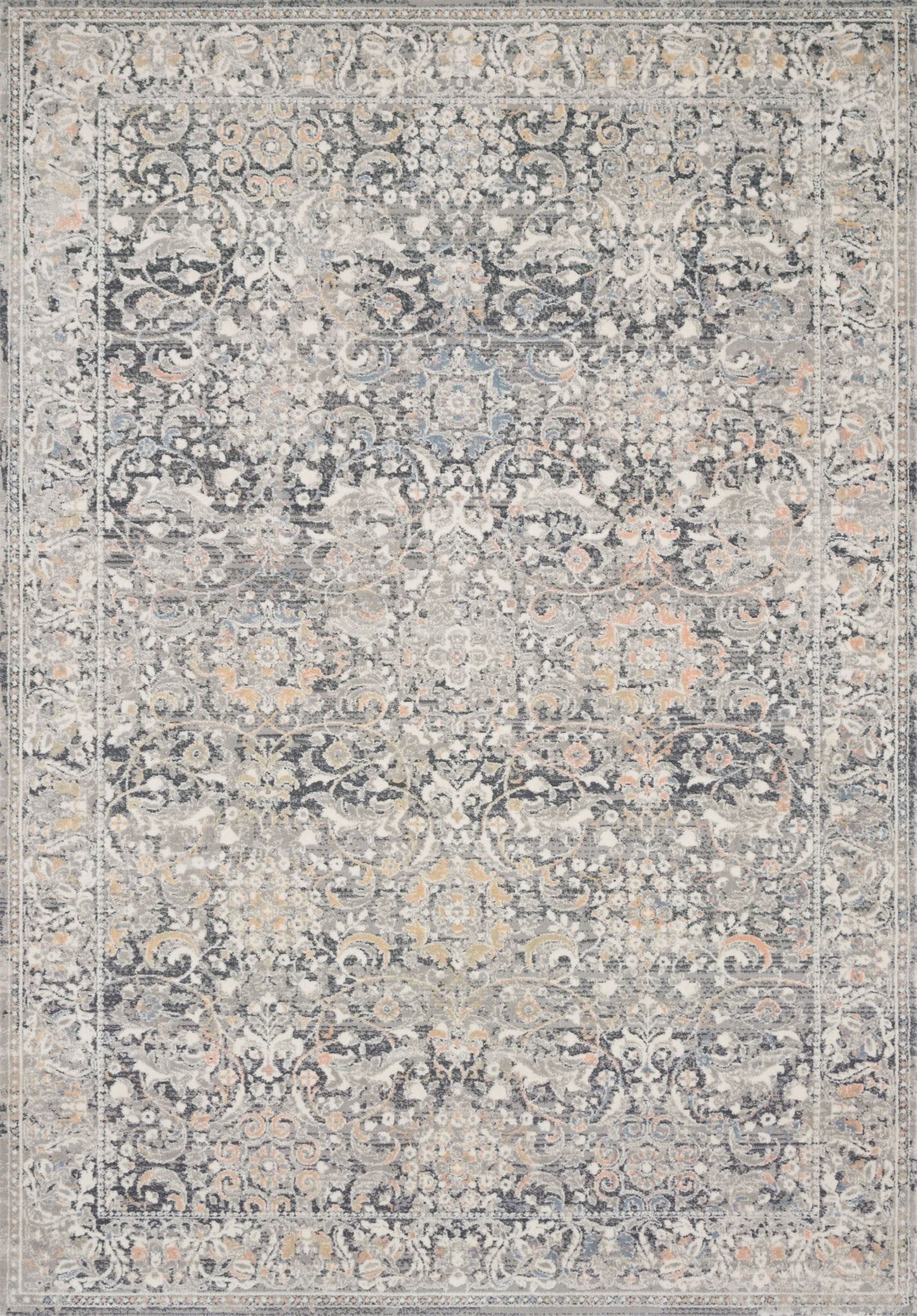 Lucia Gray and Mist Rectangular Stain-Resistant Rug