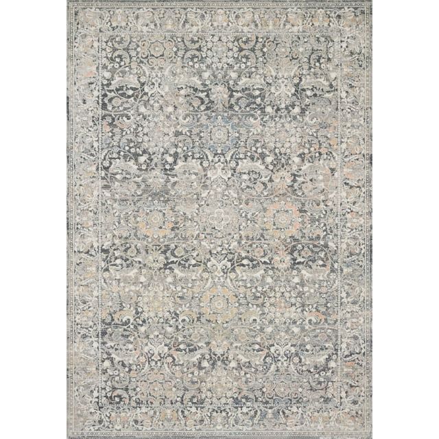 Lucia Gray and Mist Rectangular Stain-Resistant Area Rug