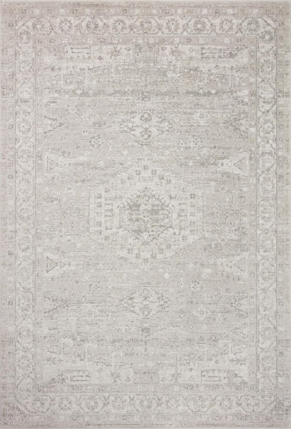 Odette Ivory & Silver Vintage-Inspired 5'-3" x 7'-9" Area Rug