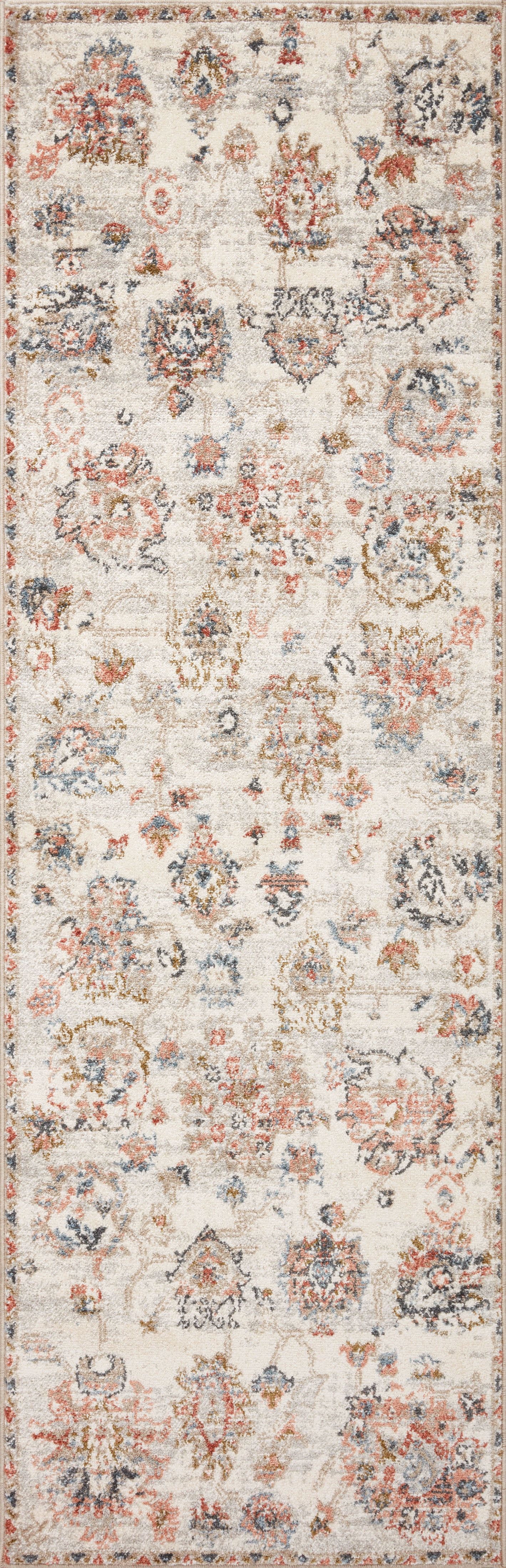 Ivory Elegance Synthetic Oriental Runner Rug 2'-7" x 12'-0"