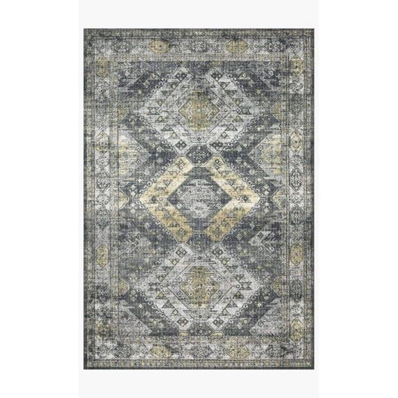 Graphite and Silver Hand-Knotted Oriental Rug