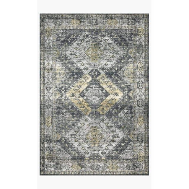 Graphite and Silver Hand-Knotted Oriental Rug