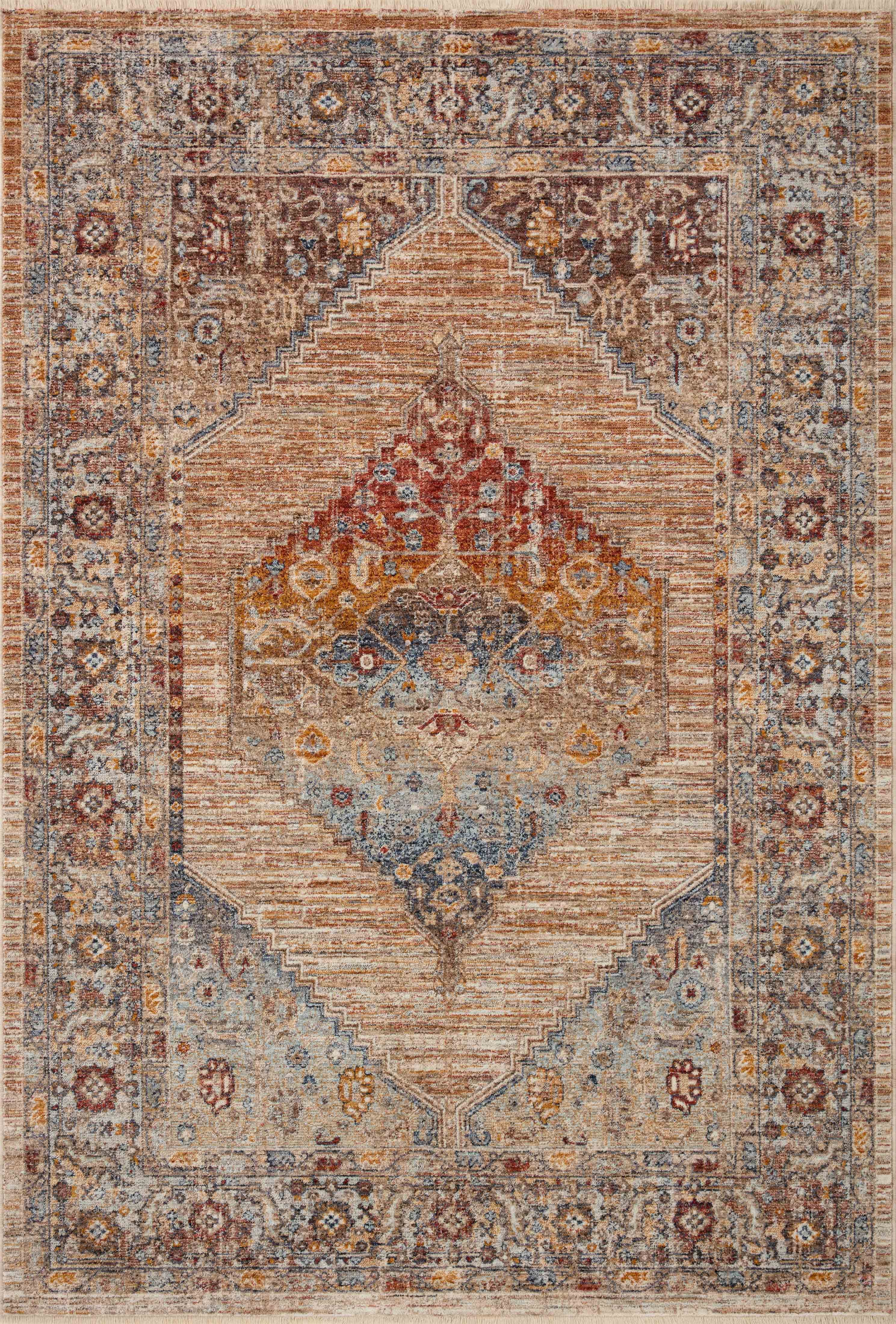 Sorrento Multi Sunset Oriental Synthetic Runner Rug 2'-7" x 10'-0"
