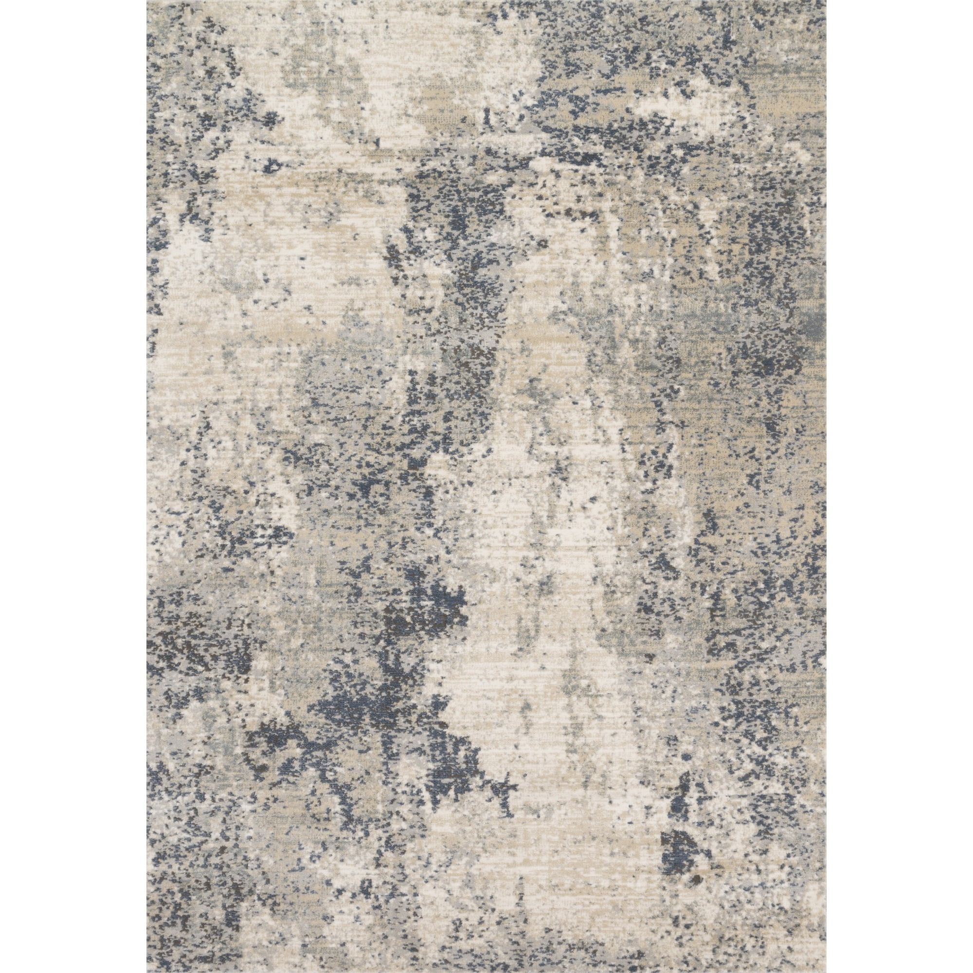 Teagan Modern Blue Denim 12x15 Rectangular Area Rug