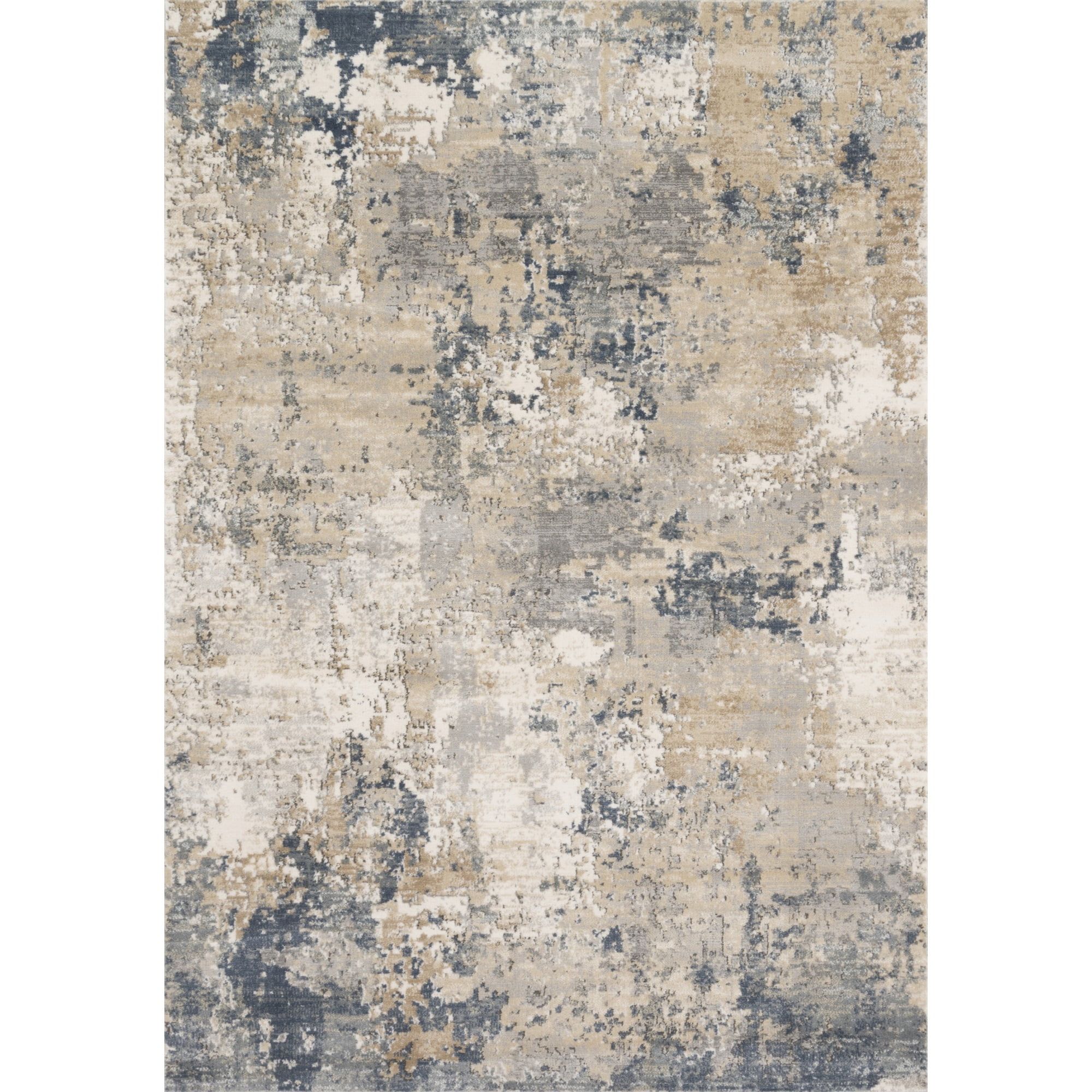 Teagan Sand and Mist Abstract Rectangular Area Rug