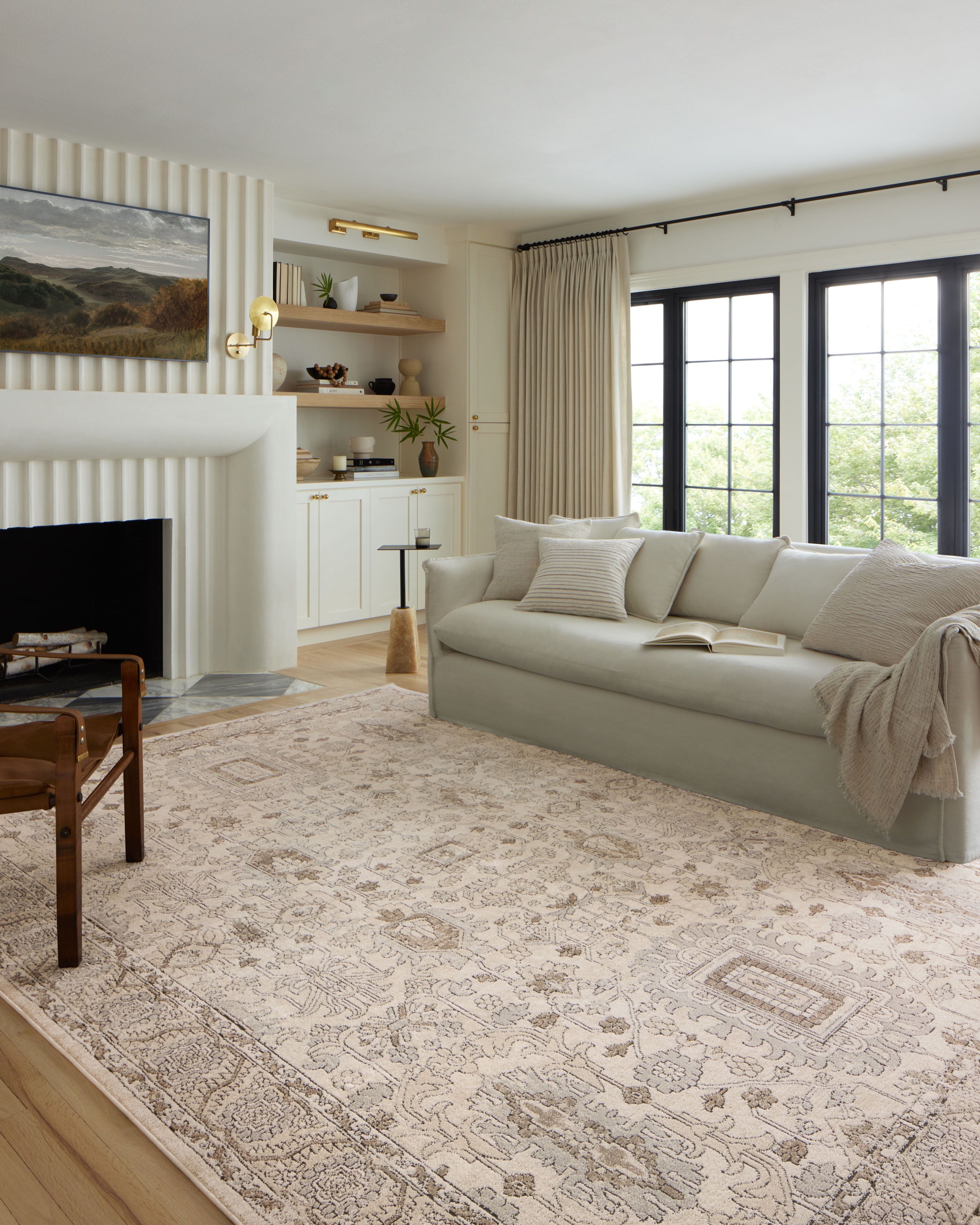 Teagan Ivory and Sand Reversible Oriental Accent Rug