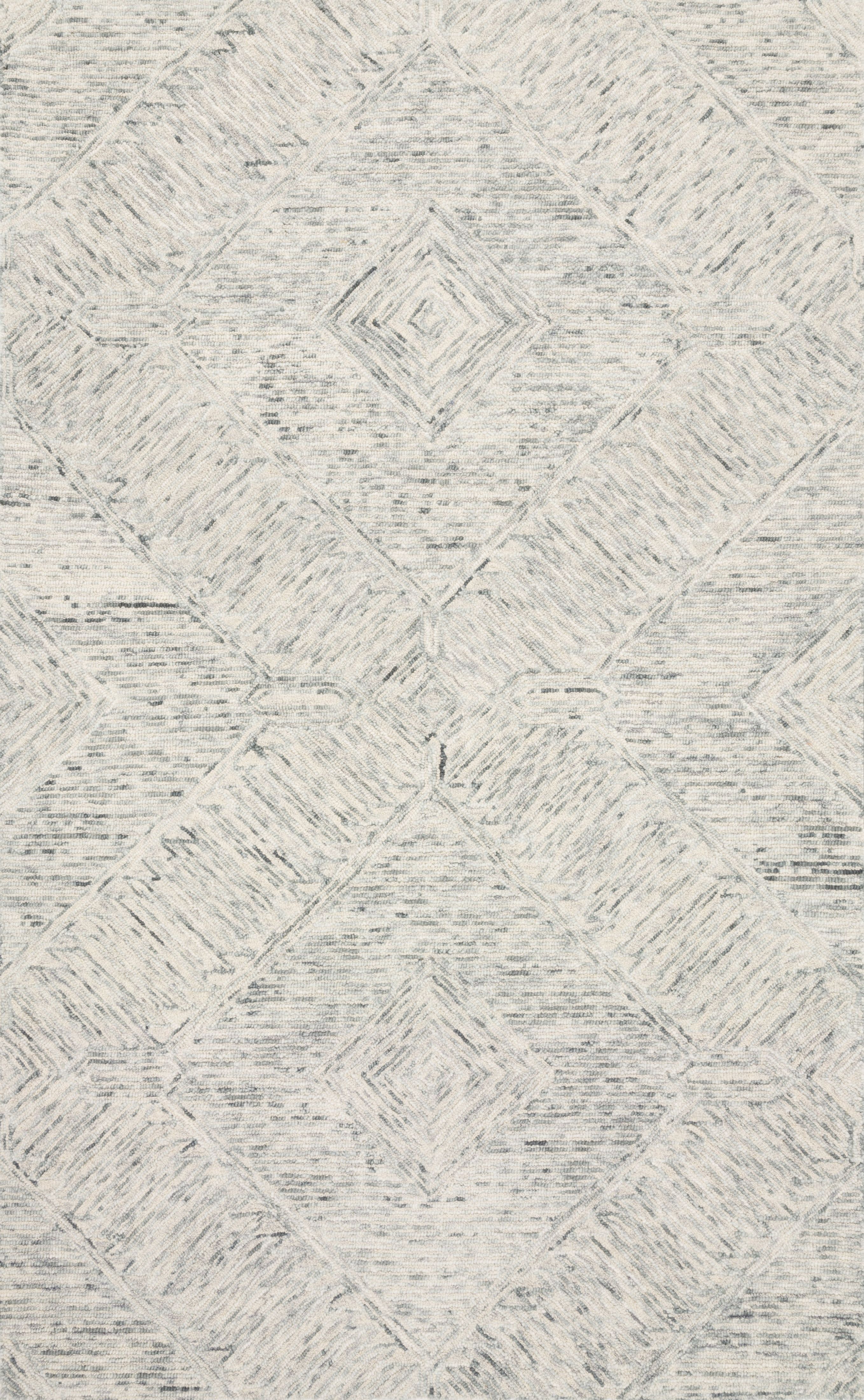 Ivory and Gray Hand-Tufted Wool Area Rug