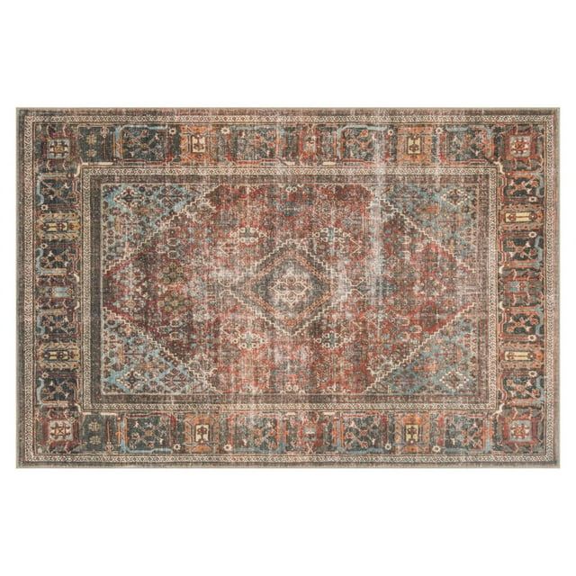 Loren Red and Midnight Bohemian Wool Runner Rug