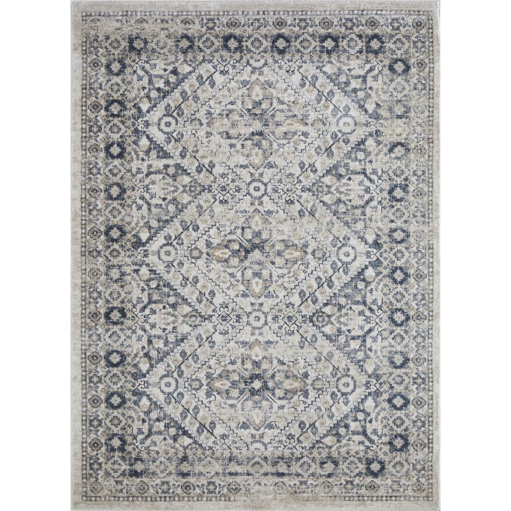 Kehleigh 9' x 12' Blue Synthetic Oriental Area Rug