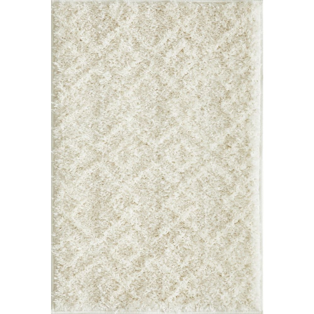 Gray Geometric 5' x 7' Easy-Care Synthetic Area Rug