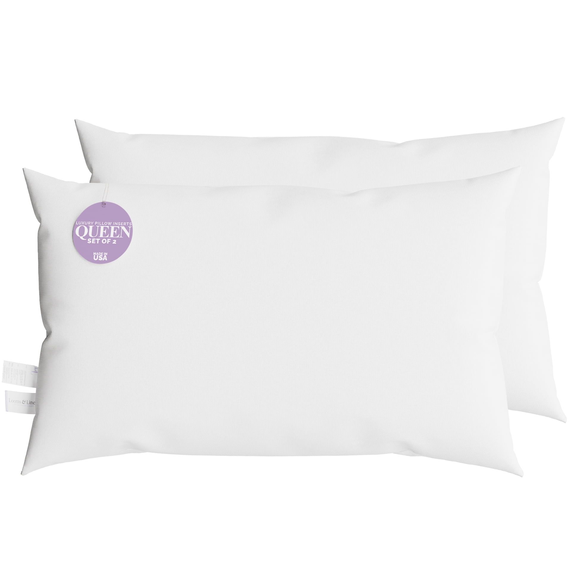 Queen Size White Hypoallergenic Memory Foam Pillow Set