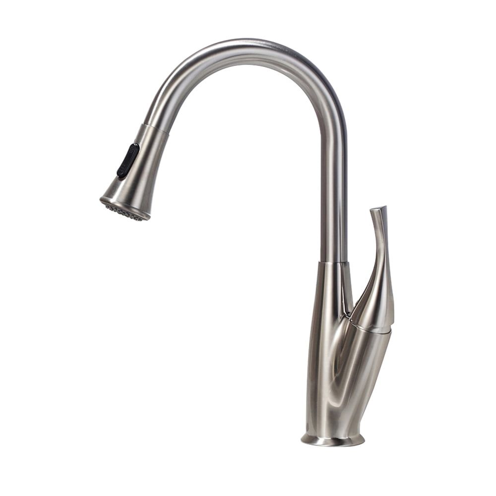 Brushed Nickel Single Handle Pull Down Kitchen Faucet