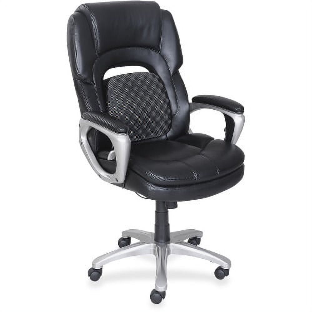 Wellness by Design Accucel Black Leather Executive Chair