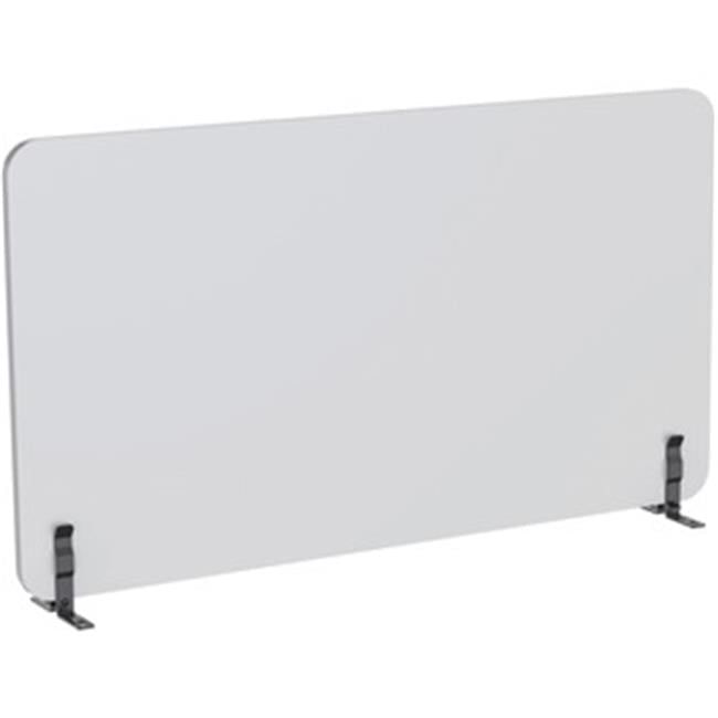 Light Gray 48" Acoustic Desktop Privacy Panel with Adjustable Base