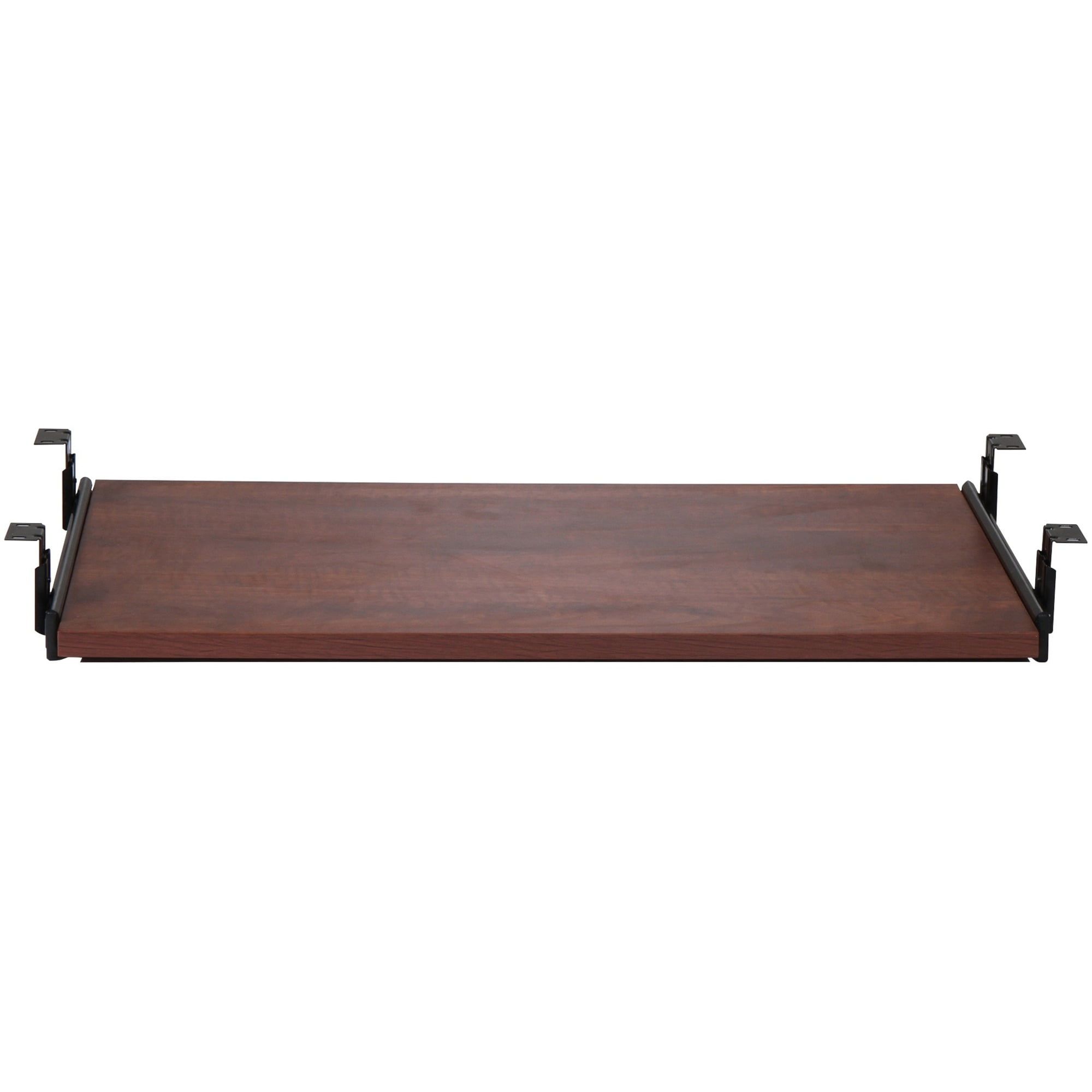 Cherry Melamine Wood Keyboard Tray with Metal Brackets