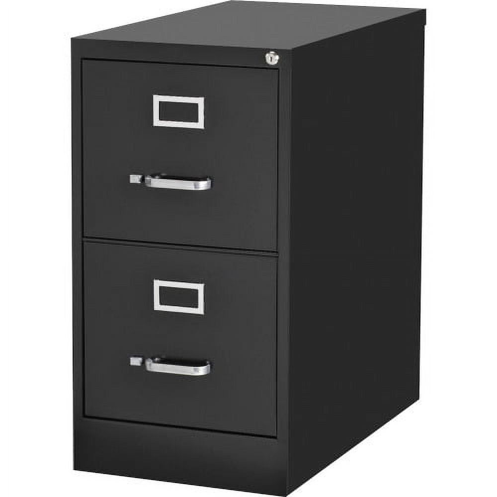 Black 2-Drawer Lockable Vertical Filing Cabinet