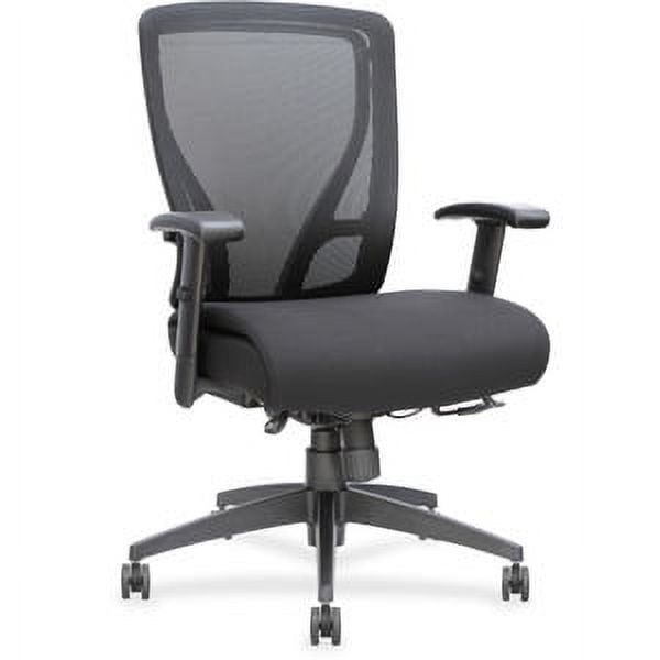 Sophisticated Black Mesh Mid-Back Task Chair with Fabric Seat