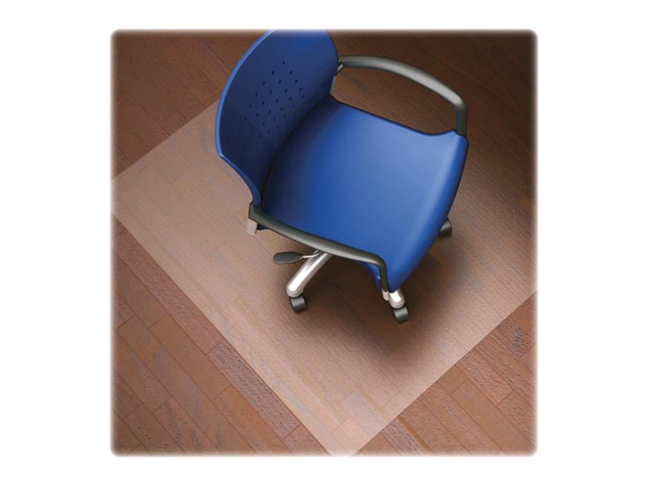 Clear Rectangular Vinyl Chair Mat for Hard Floors