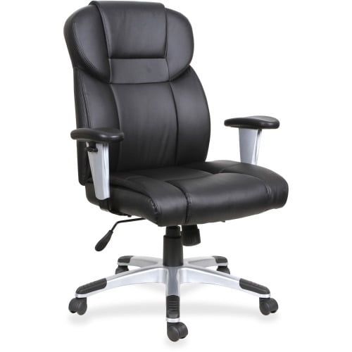 Black High-Back Leather Executive Swivel Chair