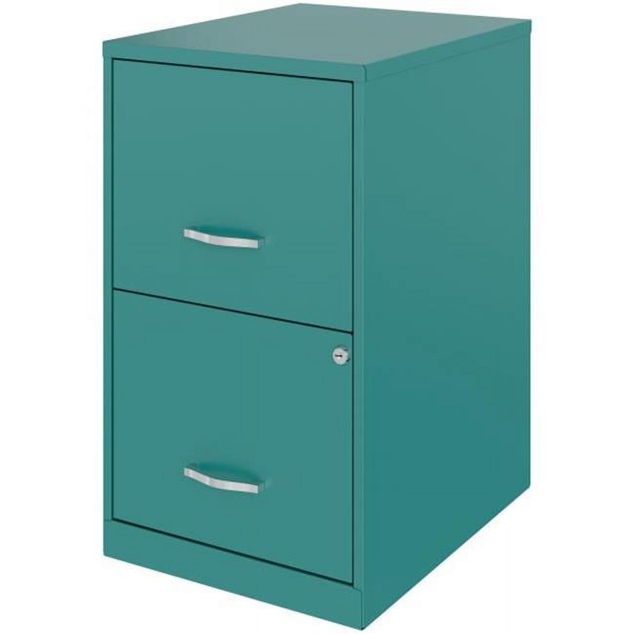 Teal 2-Drawer Lockable Steel File Cabinet