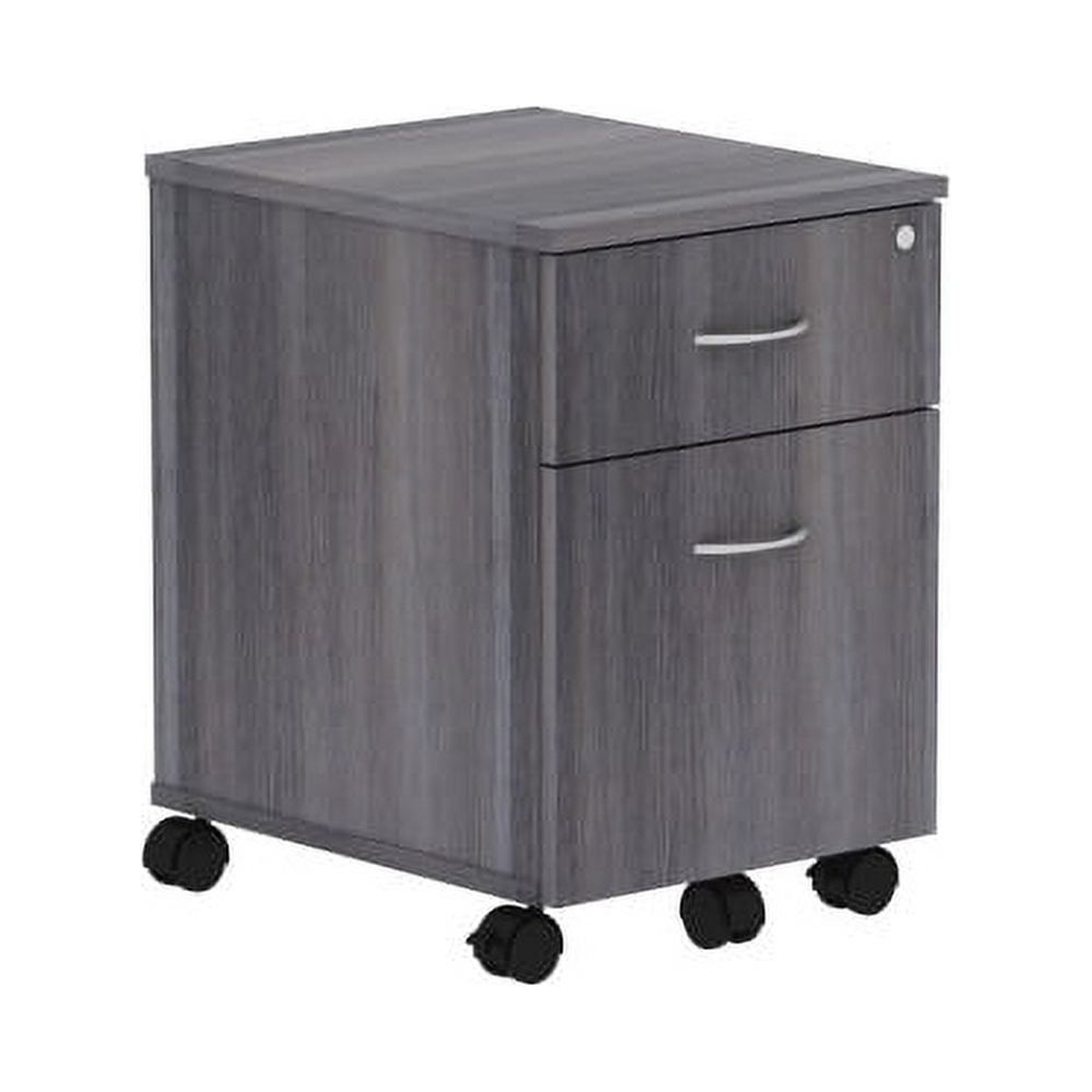 Charcoal Laminate Lockable 4-Drawer Mobile Pedestal