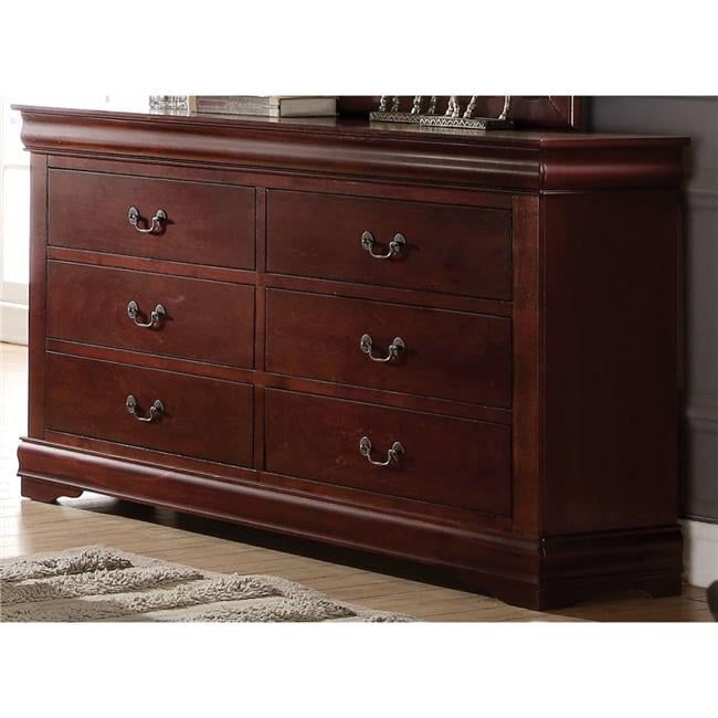 Louis Philippe Solid Cherry 59" Dresser with Dovetail Drawers