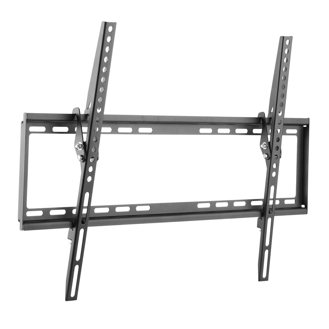 Low-Profile Black Steel Tilting TV Wall Mount for 37"-70" Flat Panels