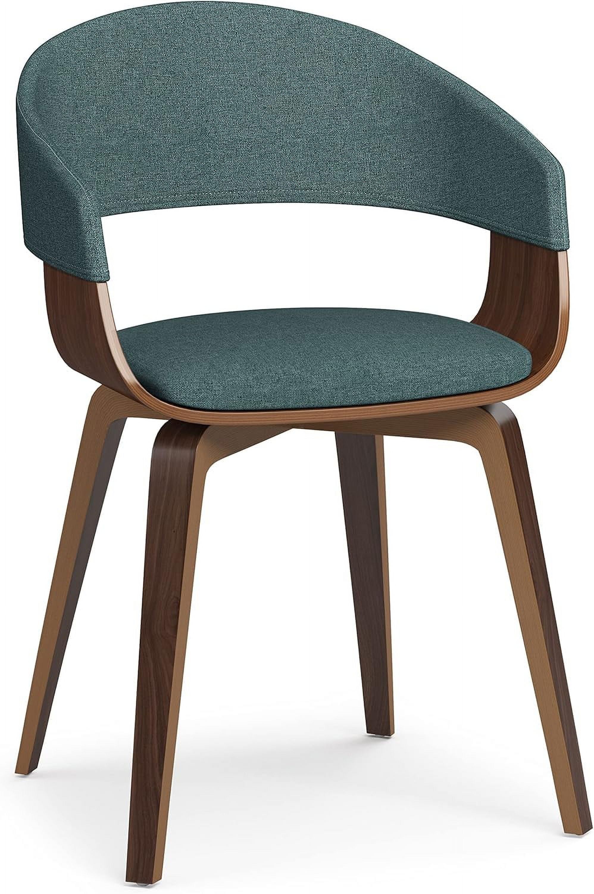 Calinda Light Turquoise Blue Upholstered Bentwood Dining Chair