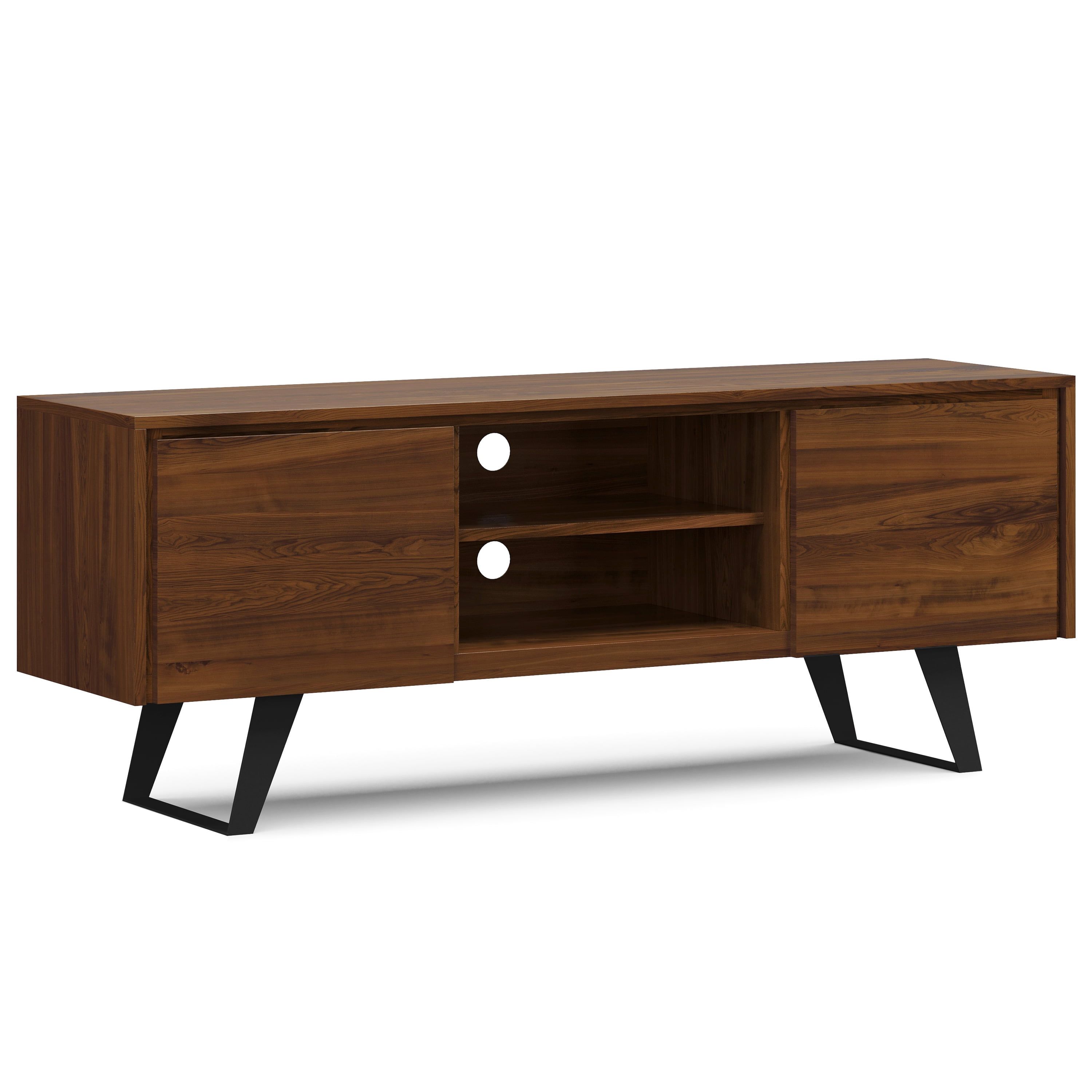 Lowry 63" Walnut TV Media Stand with Metal Legs