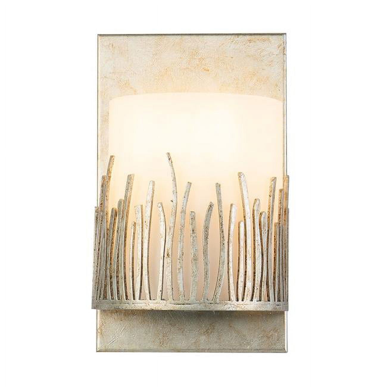 Sawgrass Silver Leaf 1-Light Dimmable Wall Sconce