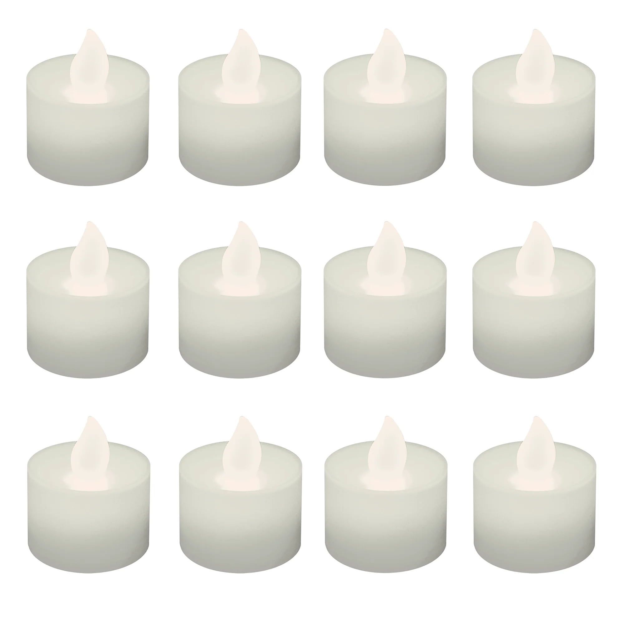 Soft White Flameless LED Tealight Candles Set of 12