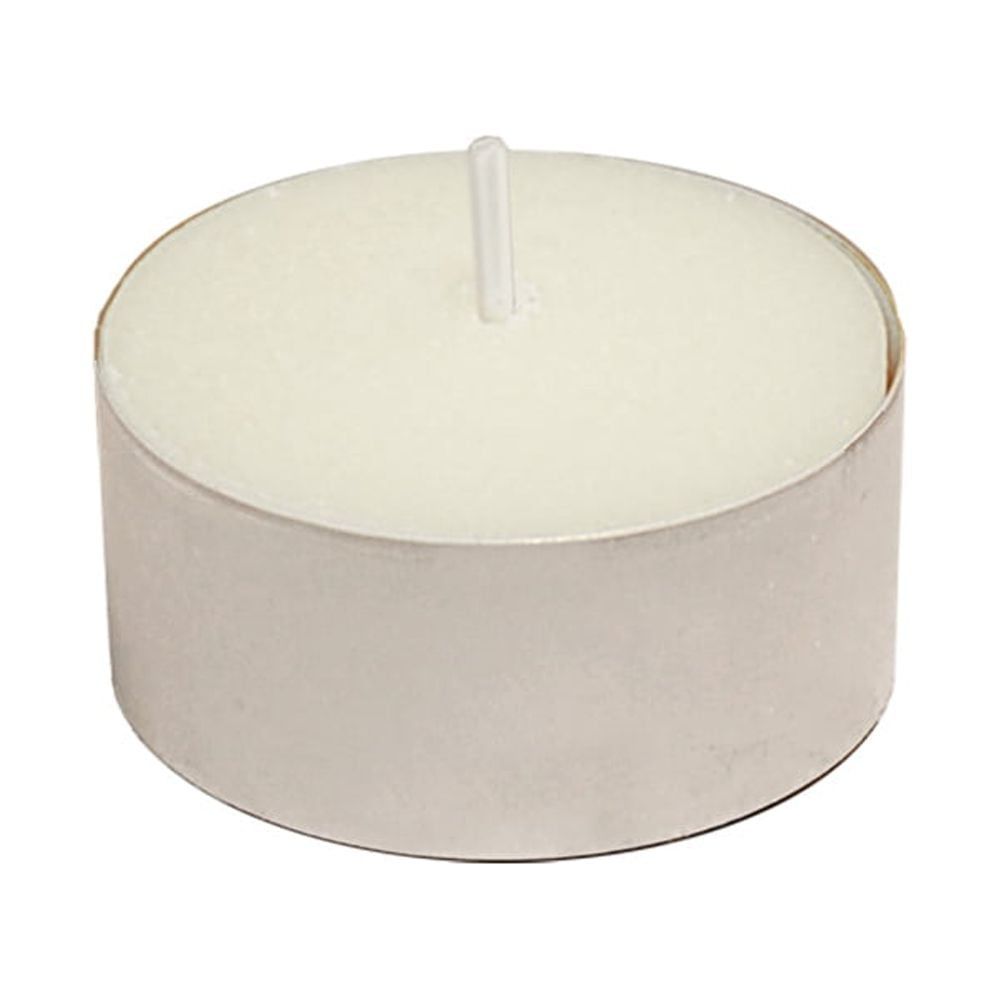 Elegant White Unscented Tealight Candles, 100-Count with Bow Embellishment