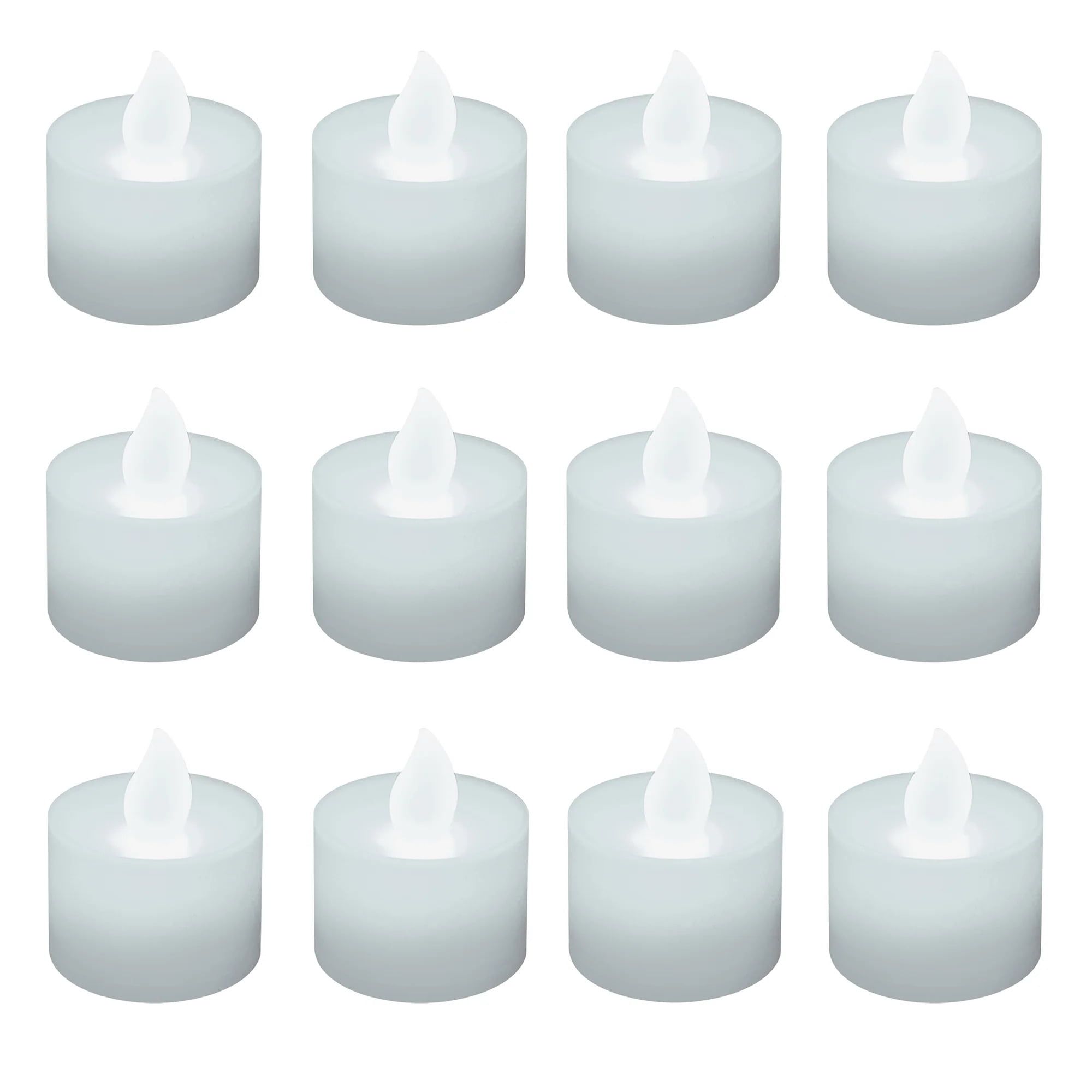 Cool White Flameless LED Tealight Candles Set of 12