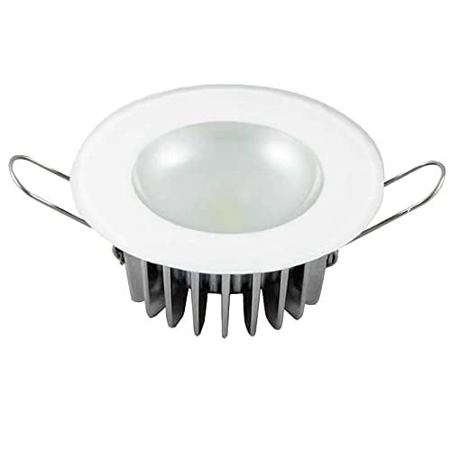 Sleek Mirage White/Blue/Red Glass LED Flush Mount Down Light