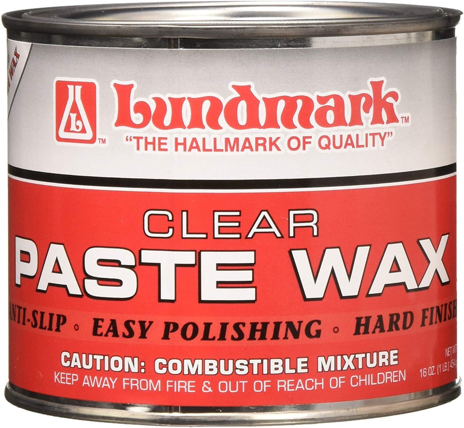 Lundmark Clear Carnauba Paste Wax for Wood Floors, 1 lb