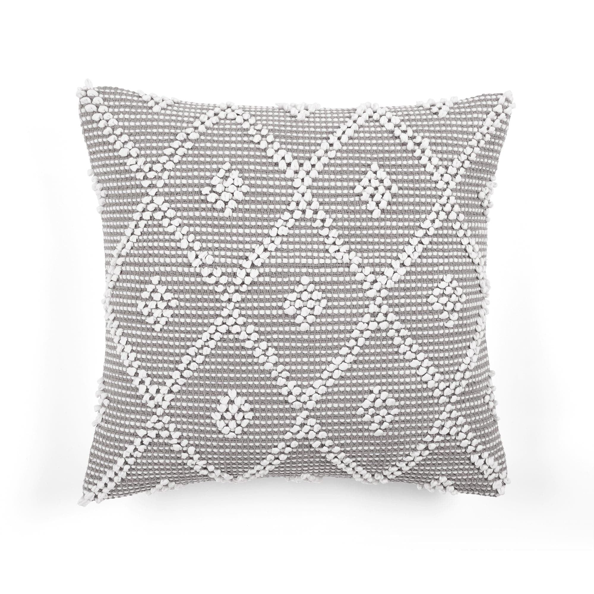 Light Gray Cotton Polyester Nordic Throw Pillow Cover