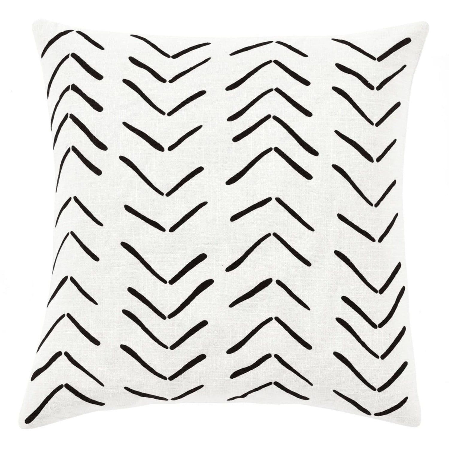 White Cotton Geometric 20" Decorative Pillow Cover