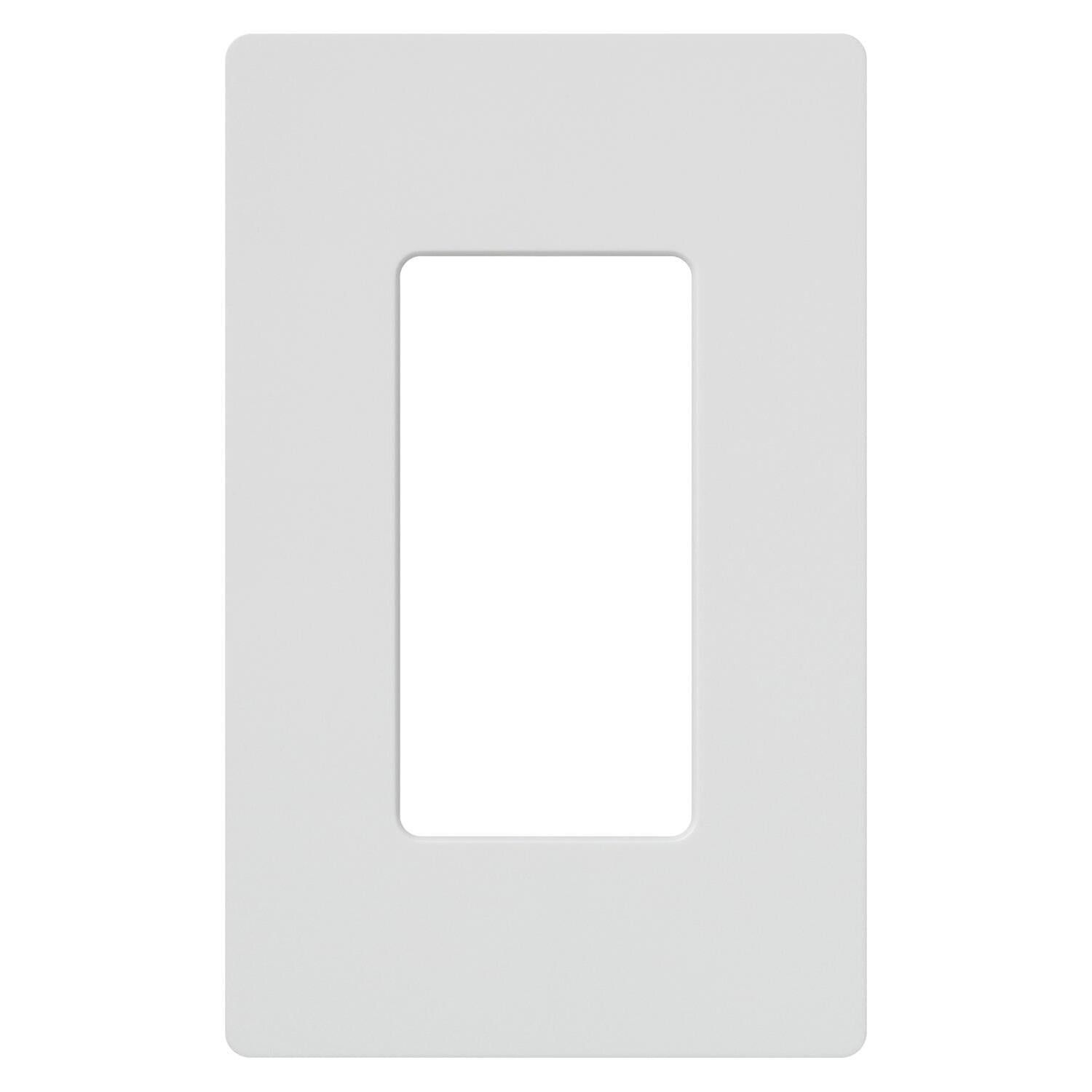 White Gloss 1-Gang Screwless Plastic Wall Plate